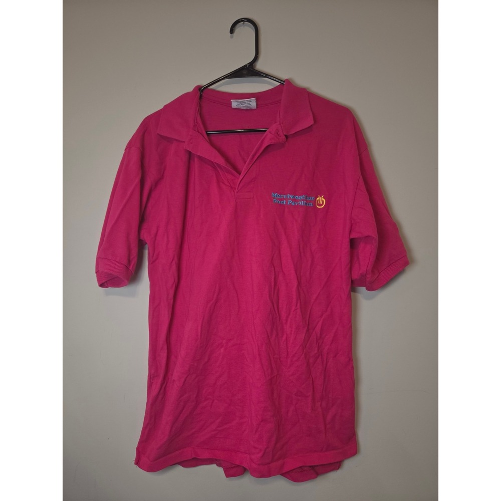 Vintage Crystal Springs Pink Polo Shirt Merriweather Post Pavilion Snapple L USA